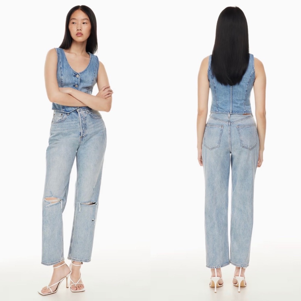 Denim Forum 90s The Joni High Rise Oversized Italian Cotton Loose Jeans Sz 28